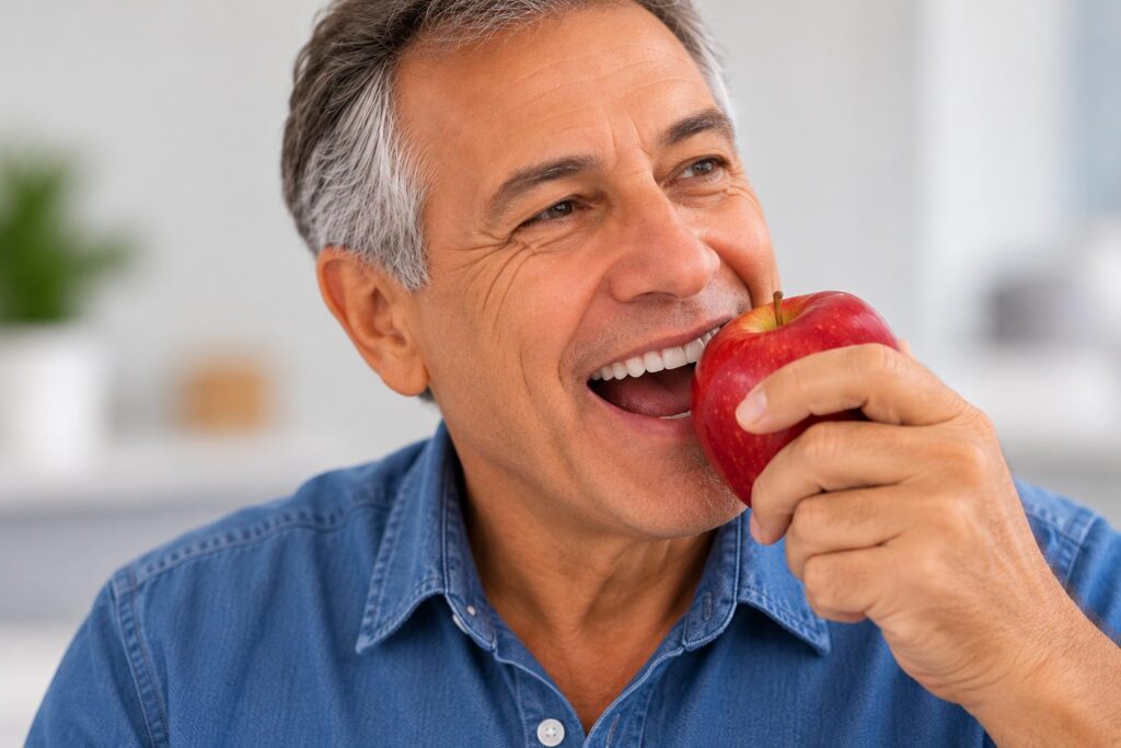 Posso Morder Uma Maçã com a Prótese Protocolo?